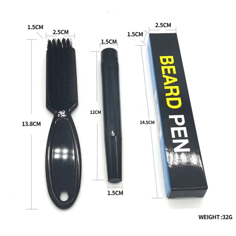 Penna per barba Riempitore per barba Matita per inchiostro Pennello Barba Enhancer Baffi impermeabili marroni Strumenti per modellare colorare Prodotti anti-perdita di capelli