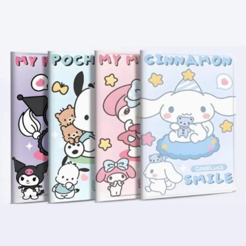 

Kuromi IPad Case with Pencil Slot Cute Cinnamoroll/My Melody Book Style Cover for IPad Air7 Pro 11in A16 11th 10Gen 10.9 Mini7