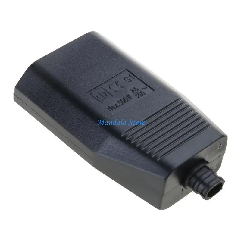 U2JC European Standard Female Hole Socket Two-pole Power Extension Cord Plug Outlet