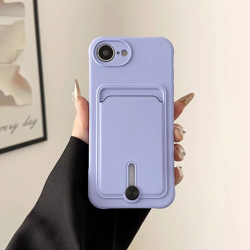 เคสโทรศัพท์สําหรับiPhone 16E 16 15 14 13 12 Mini 11 Pro Maxแฟชั่นกระเป๋าสตางค์นุ่มTPUโทรศัพท์กรณี