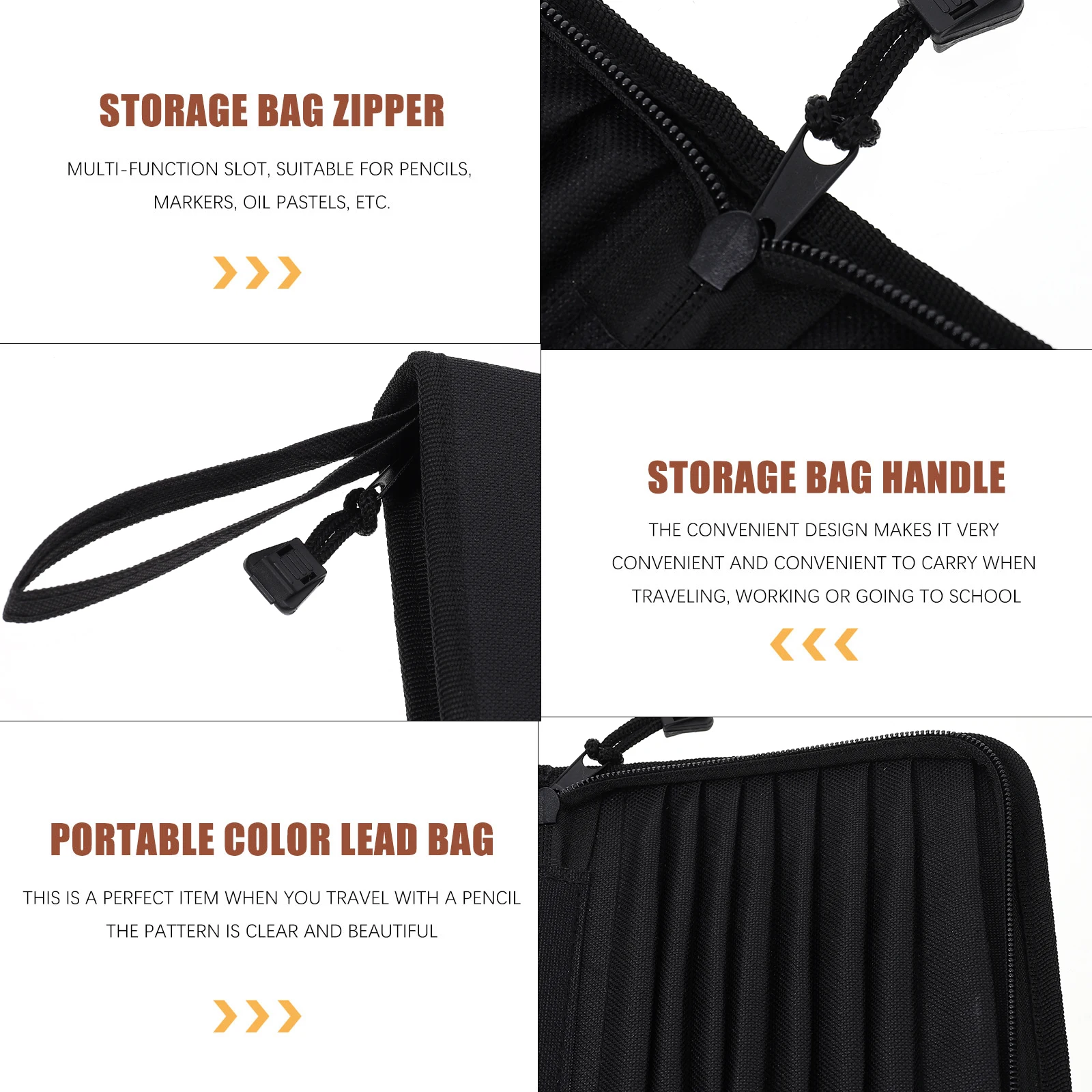 حقيبة فرشاة الطلاء ذات سعة كبيرة منظم فرشاة الرسم الزيتي وحقيبة أقلام رصاص وحامل أدوات مكتبية للطلاب وأقلام ألوان مائية