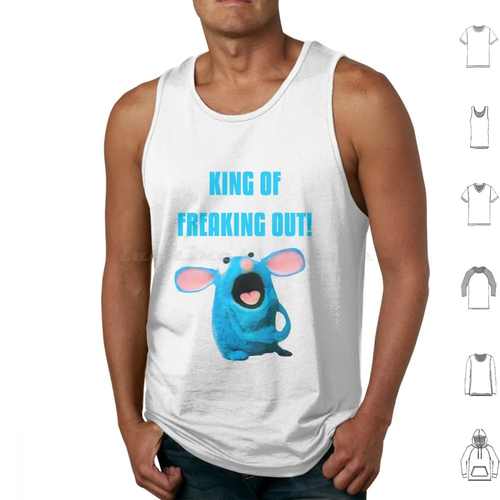 Tutter Freaking Out-Bear en la gran casa azul camisetas sin mangas chaleco sin mangas Tutter Bear en la gran casa azul niño de los años 90