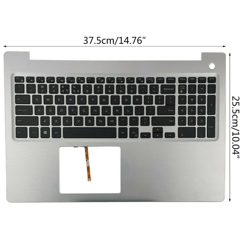 Laptop superior e tampa superior Palmrest, Teclado retroiluminado, Parte de montagem, Dell 15 5570 5575, Novo, 2024