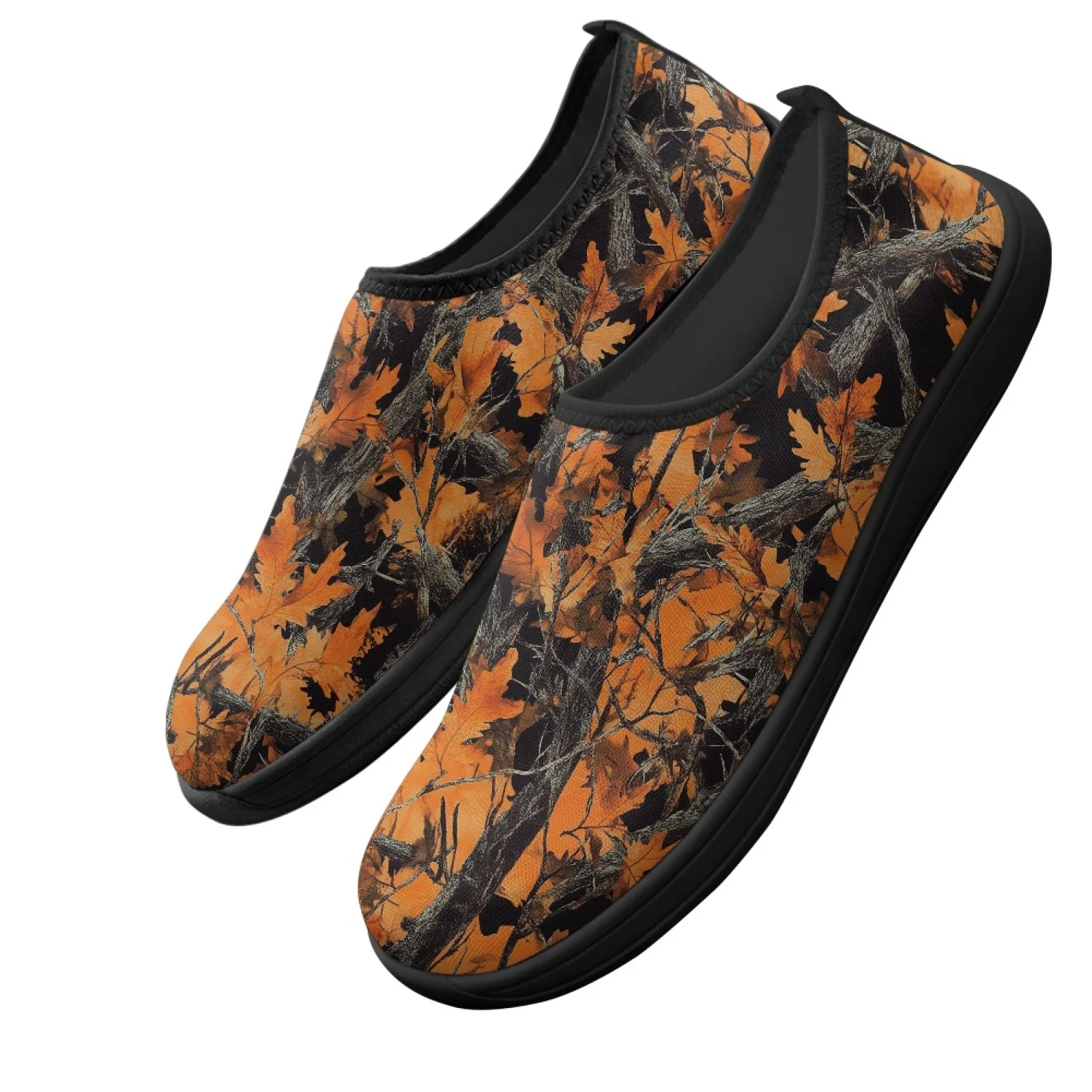 PENSTROLL Maple Leaves Zero Drop Footwear Polyester & EVA Sneakers Wide Toe Casual Shoes for Walking
