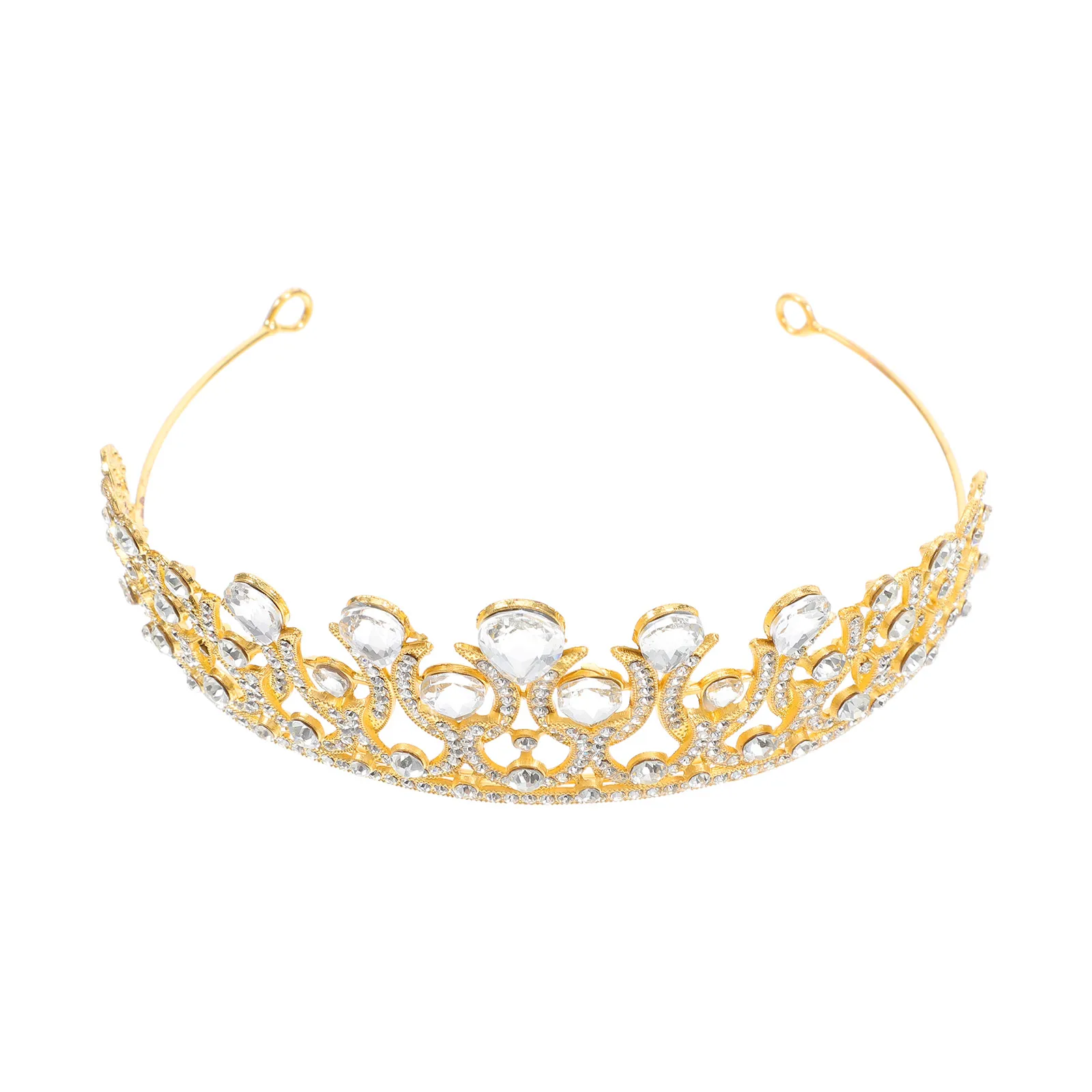 

Elegant Vintage Bridal Crown Wedding Headpiece for Bride Rhinestone Tiara Lightweight Comfortable Hair Accessories