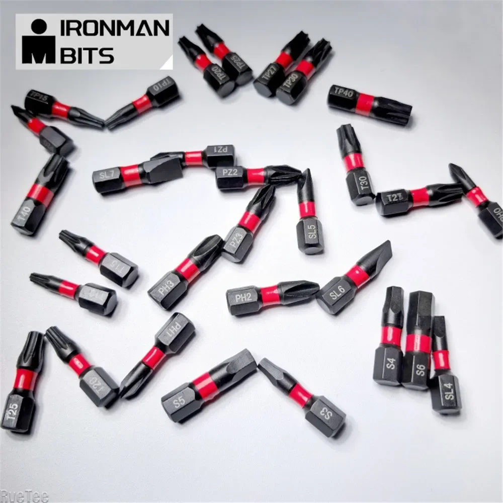 7-24pcs Impact Screwdriver Bits Set with Organizer Sleeve Magnetic S2 Steel Multi Driver Bits 1Pc Bit Holder Tool Accessories