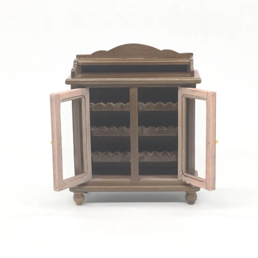1/12 Poppenhuis Miniatuur Accessoires Mini Houten Wijnkast Meubels Model Speelgoed Poppenhuis Decoratie