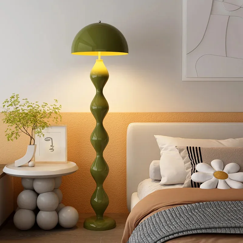 Nordic Led Floor Lamps Mushroom Standing Lamp Bedroom Bedside Sofa Corner Home Decoration Smooth Color Floor Light