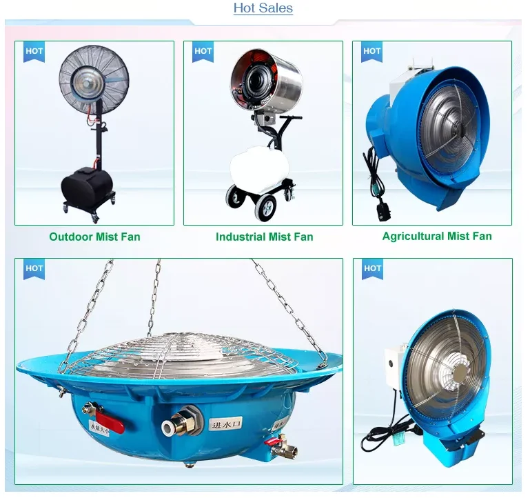 

AC Atomizing Water Fogger System Agriculture Greenhouse Water Spray Cooling Mist Fan for Poultry Farm Humidification