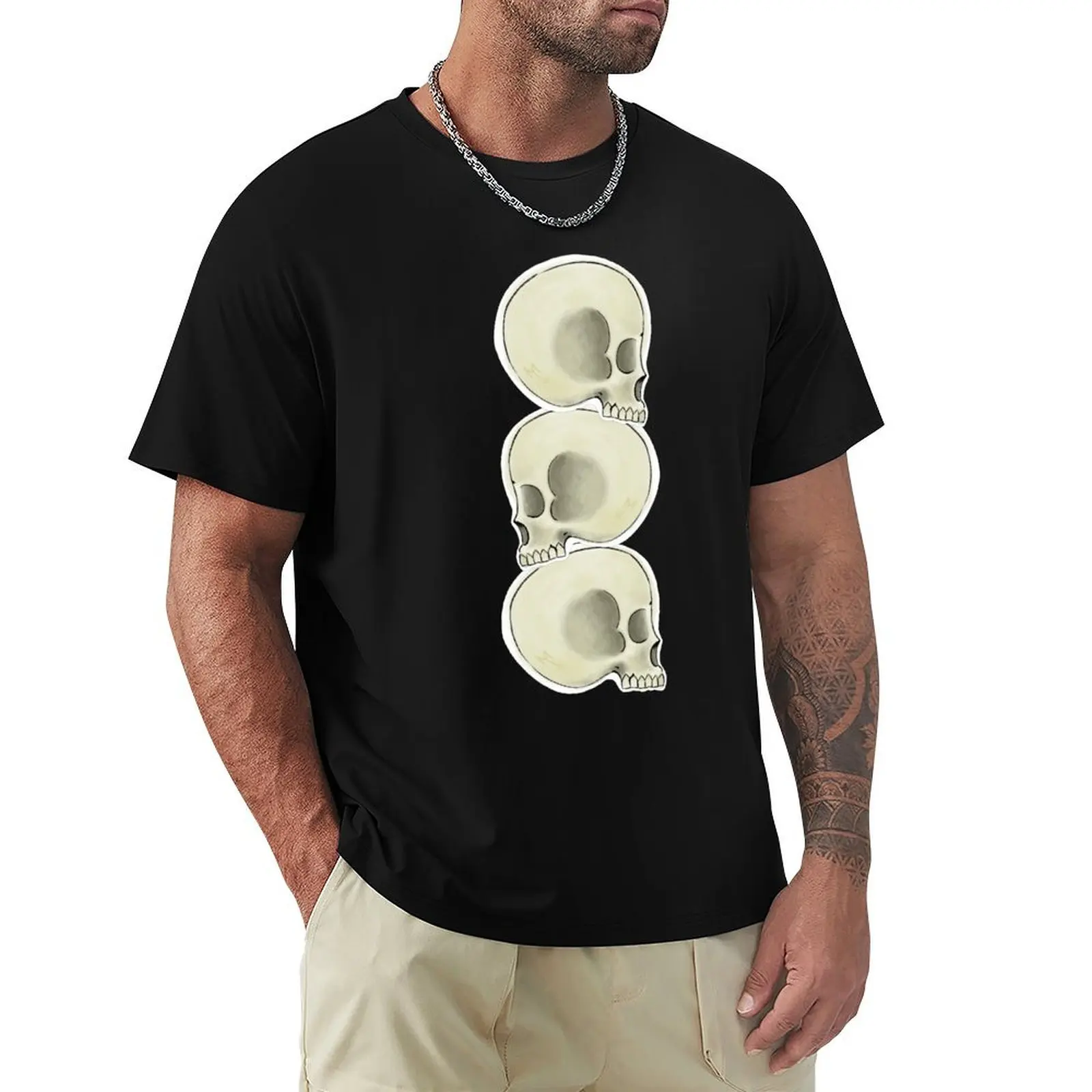 Pile of Skulls T-Shirt t shirt men 100% cotton luxury brand T-Shirt