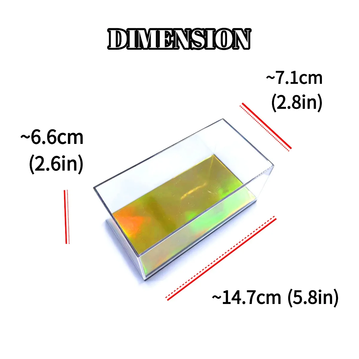 Acrylic Display Box 5.8" x2.8" for Scale 1:43 1:64 1:87 Car Model Collectible Storage Case Figure Miniature DIY Building Diorama
