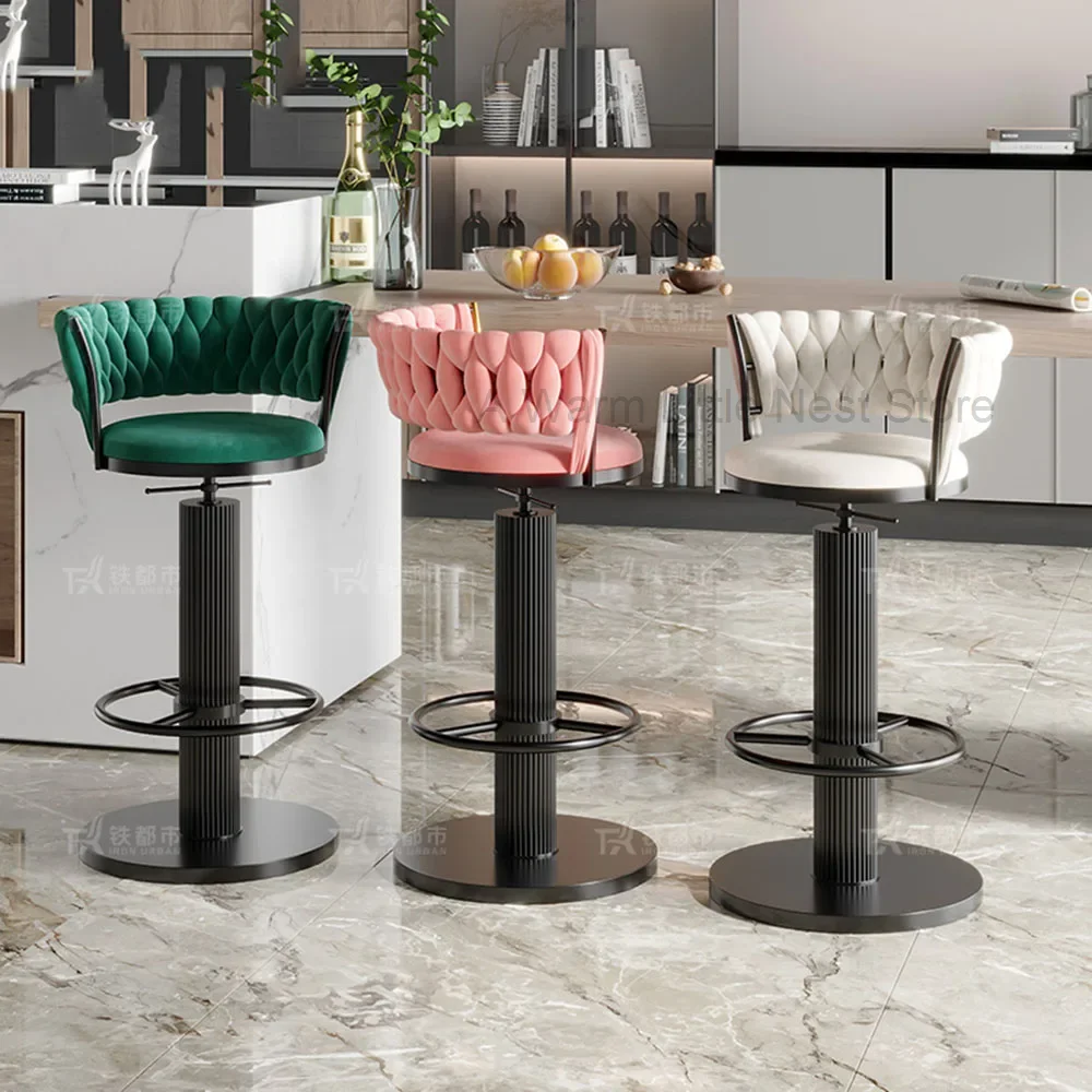 

Modern Vanity Bar Stools Patio Gaming Waiting Luxury Fashion Dining Chairs China Fashion Tabourets De Bar Interior Decorations