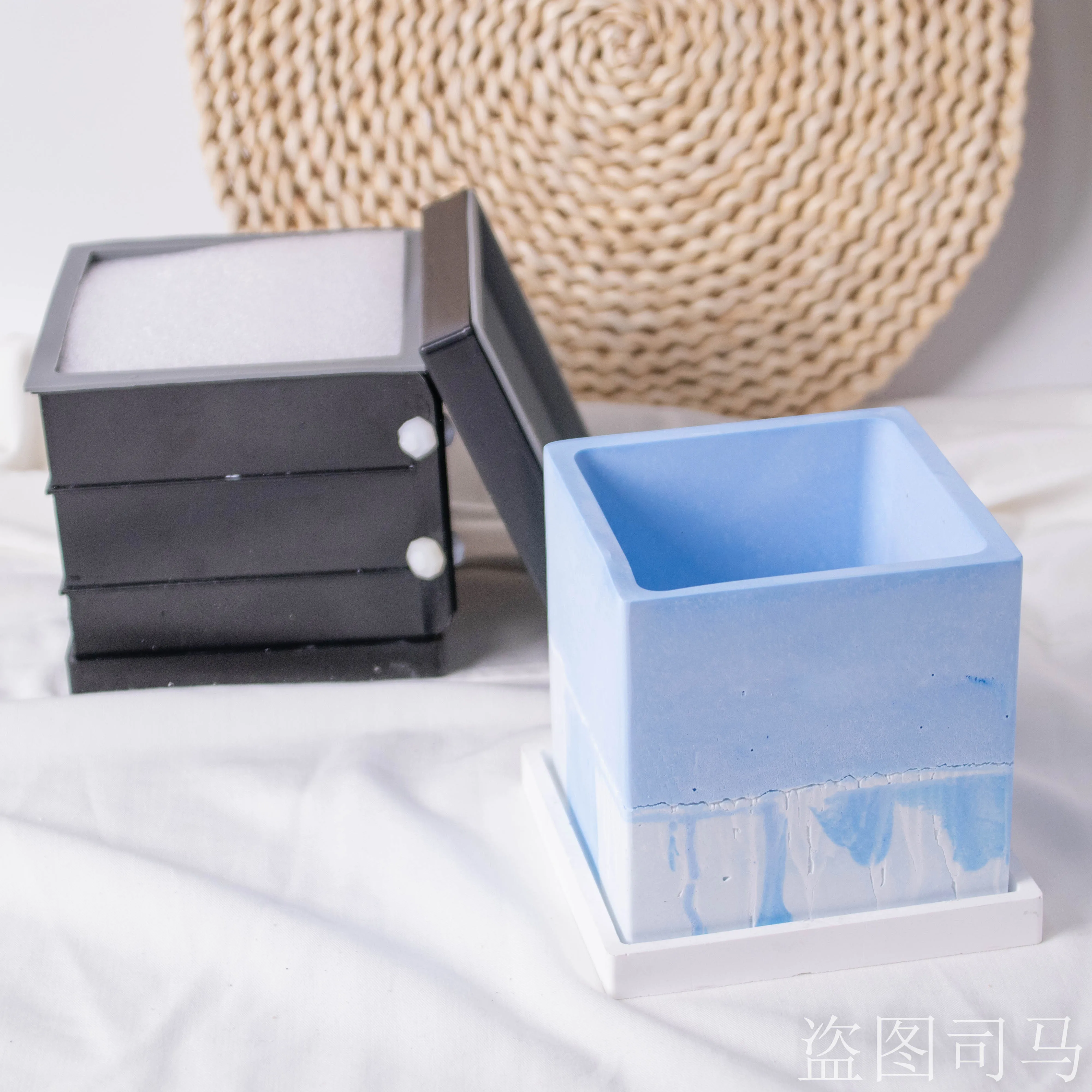 Silicone Molds for Cement Planters 10cm/12cm Concrete Planter Mold Large Candle Cup Vessel Plaster Home Containers Moulds