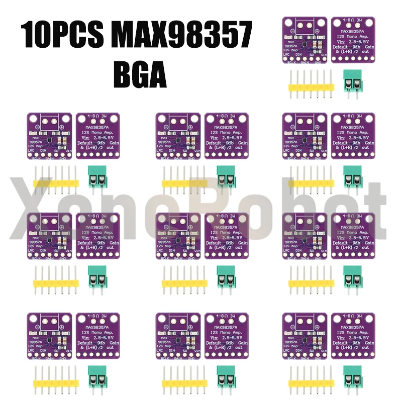 1-10 قطعة MAX98357 I2S 3 واط فئة D مكبر للصوت واجهة اندلاع DAC وحدة فك ترميز لوحة الصوت بدون مرشح لراسبيري Pi ESP32