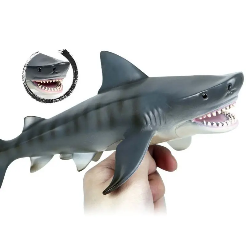 27,9 große Hai-Figur zum Sammeln, Aquariumzubehör, Kuchendekoration, Wissenschaftsspielzeug für Kinder