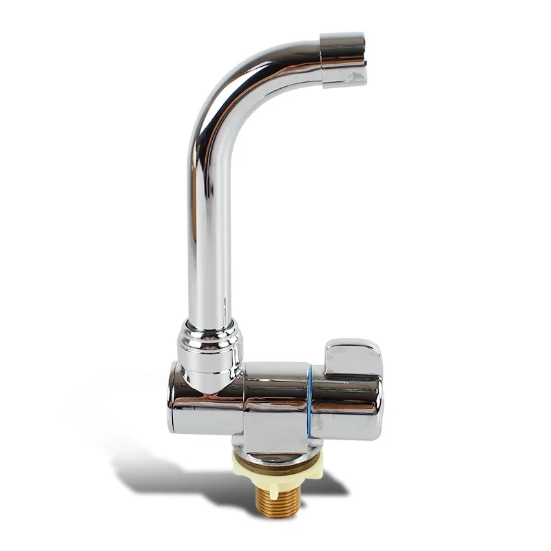 Stainless Steel Folding Faucet -Cold Water Only Kitchen Tap for Camper Trailer(Durable,Easy Install,Space-Saving Design)