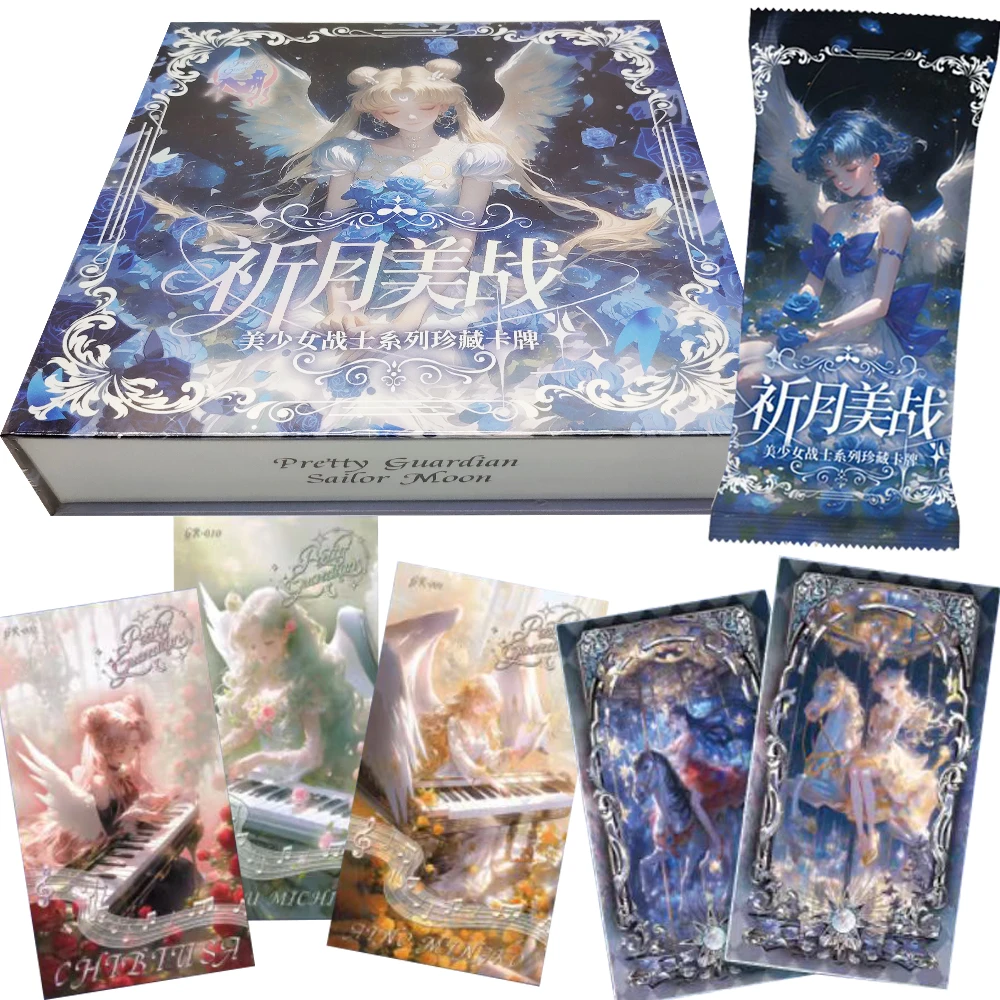 مجموعة بطاقات Sailor Moon الإبداعية لمحبي الرسوم المتحركة الرومانسية اللامعة للفتيات السحرية عالية الجودة نادرة إصدار محدود بطاقات هدية