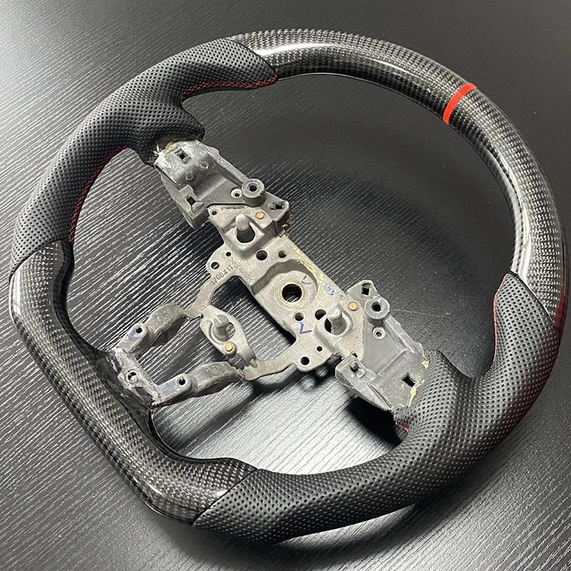 Carbon Fiber Steering Wheel Customized D Shape Sport Racing Style For Mazda Mx-5 Mx 5 2016 2017 2018 2019 2020 2021 2022