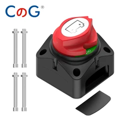 CG On/Off 2 Position 275A Marine Battery Disconnect Switch 12V-48VDC Waterproof Battery Kill Switch for Car Vehicle RV and Boat