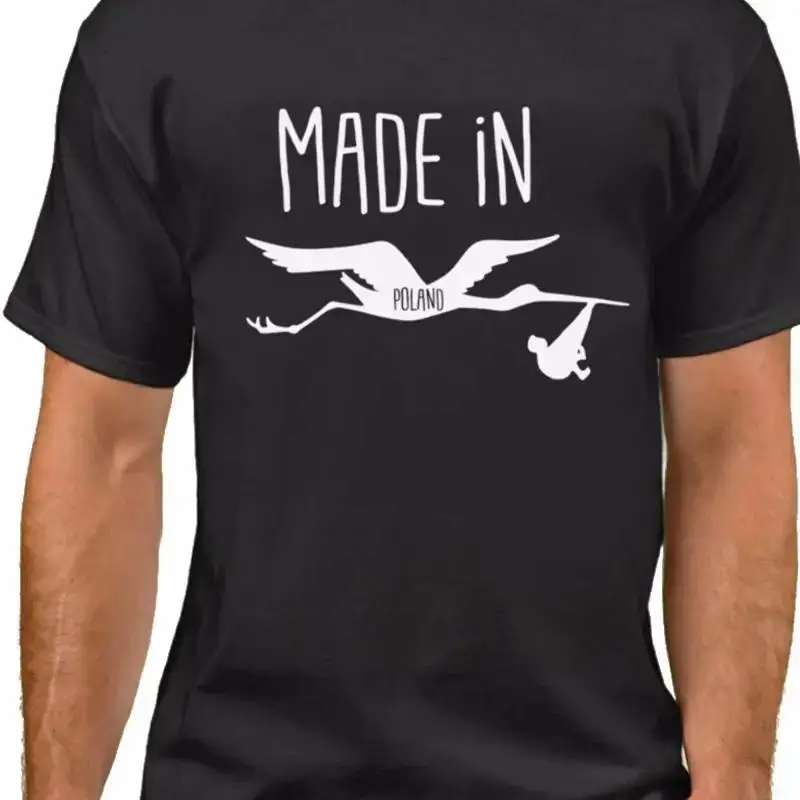 Made in Poland T Shirt Polska Pride Polish Americans the US Stork