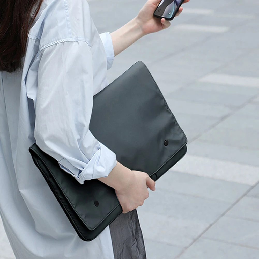 Nylon Laptop Bag Case Laptop Tablet Flip Liner Bag Waterproof Laptop Sleeve Case Shockproof for Macbook Air Pro 13 14 15 16 Inch