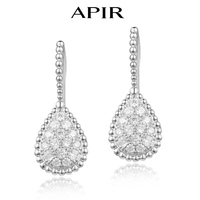APIR 5A Zirconia Water Drop Earrings Bohemian Bracelet Stud Earrings Gold Plated Drop Earrings Jewelry Gifts Daily Lowest Price