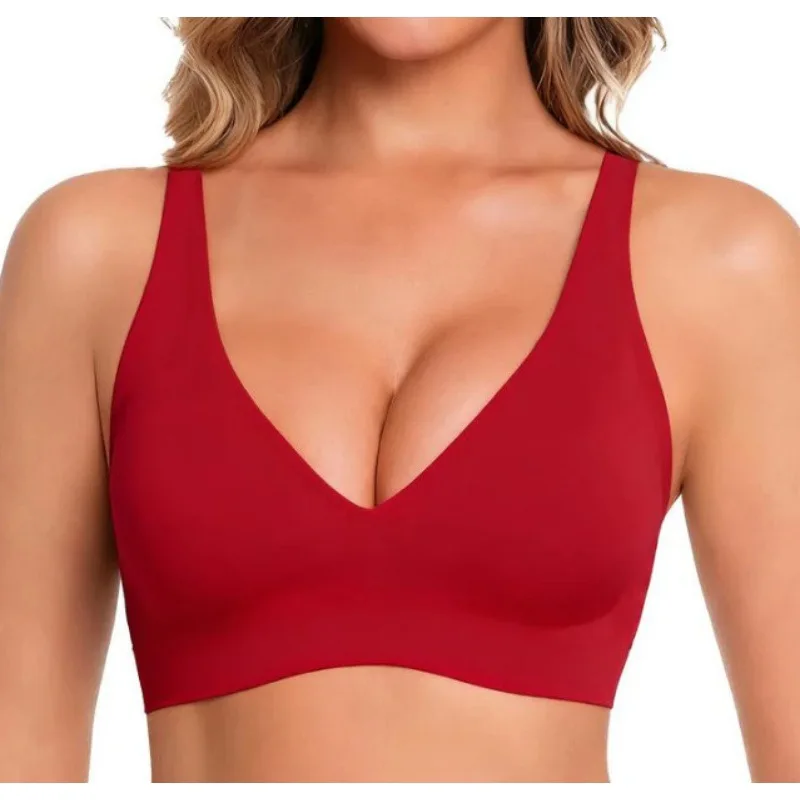 Seamless Buttery Soft Wireless Bra Full Coverage Lift Support Back Smoothing Anti-Sagging Plus Size Leopard Print Comfort Bra image 6