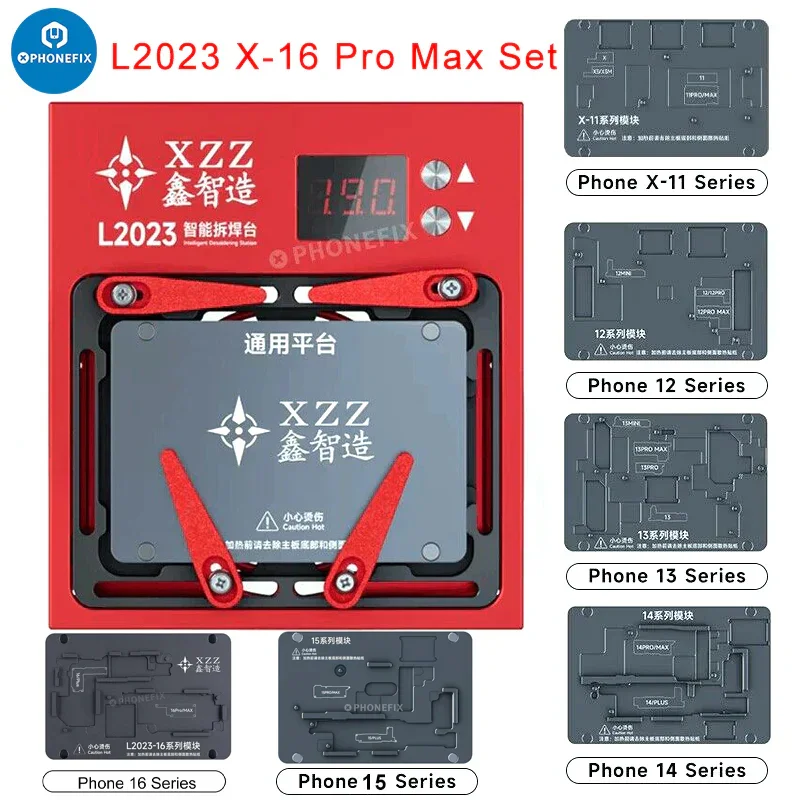 Estación de desoldar inteligente XZZ L2023, Control de temperatura, plataforma de precalentamiento, separación de posicionamiento para iPhone X-16