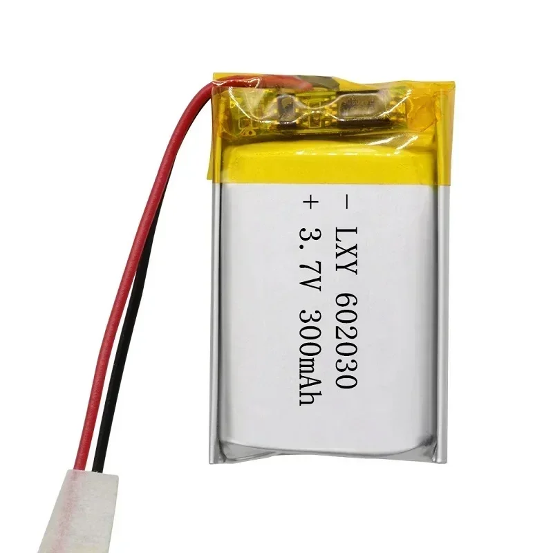 602030 Batteria ai polimeri di litio da 3,7 V 300 mAh adatta per leggere penne, scarpe flash, registratori, carte, altoparlanti