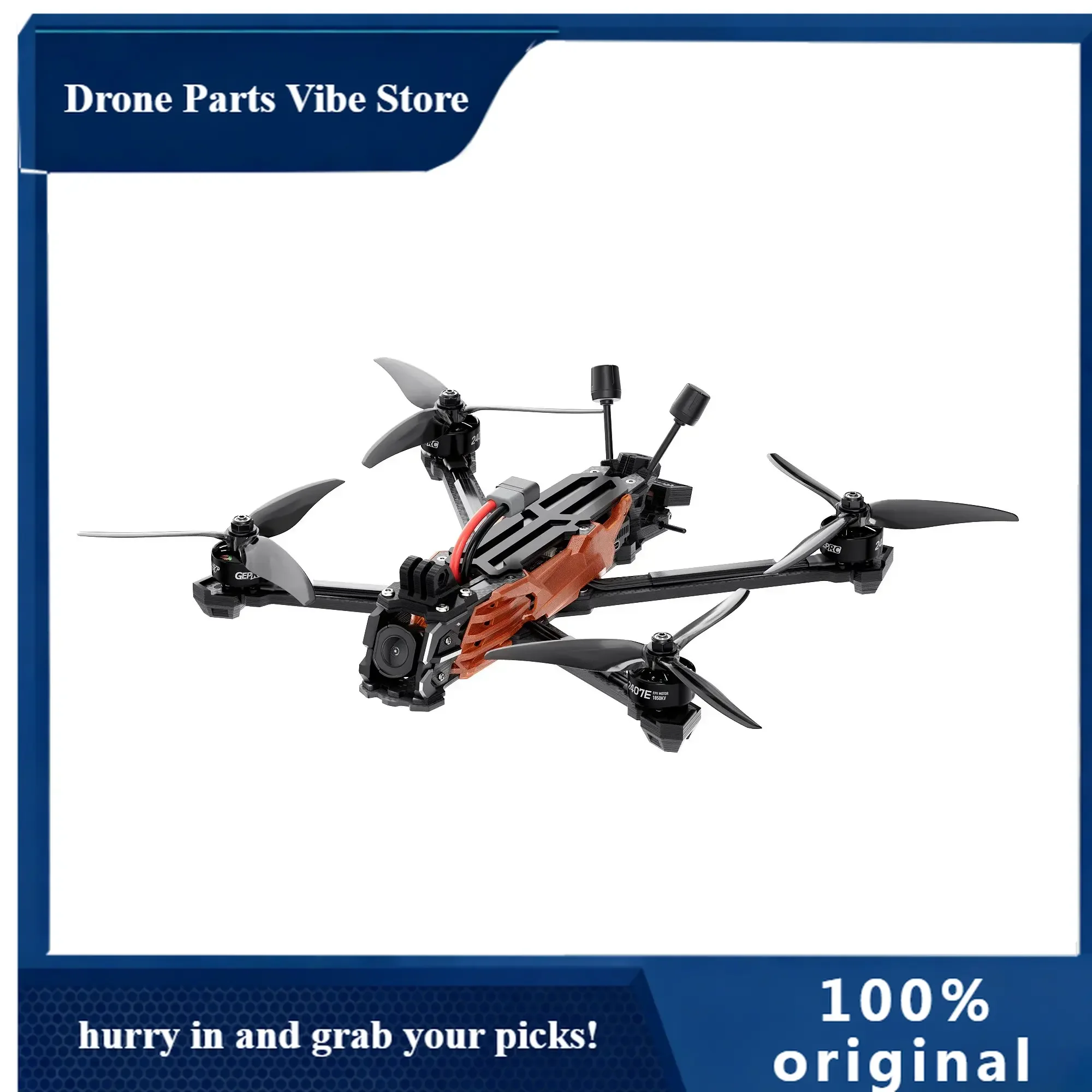 APGEPRC Vapor-D6 HD O4 Pro - โดรนควอดคอปเตอร์ FPV ขนาด 6 นิ้ว พร้อมชุดควบคุม F722 60A O4 Air Unit และมอเตอร์ 2407E 1750KV