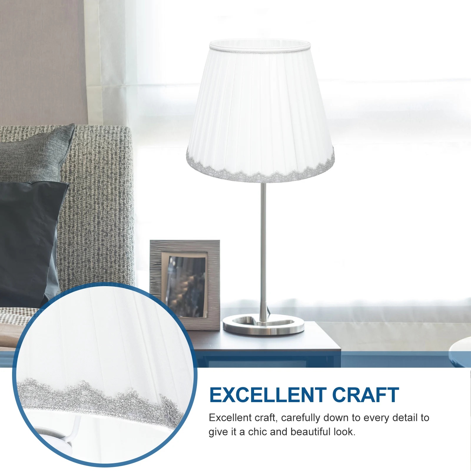 

Vintage Lace Cloth Lampshade For Wall Lamp E27 Socket Small Replacement Light Cover Retro Style Bedroom Office Lighting