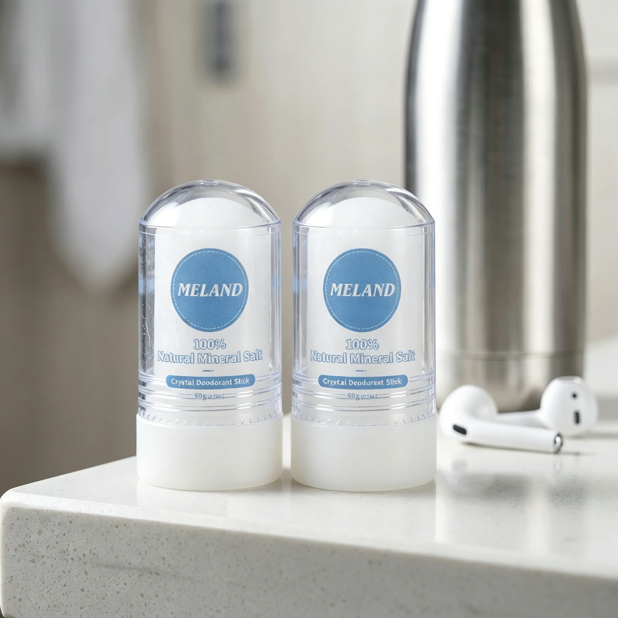 

60g Natural Alum Crystal Deodorant In Stone For Men And Women Antiperspirant For Underarm And Foot Sweat. Aluminum-free