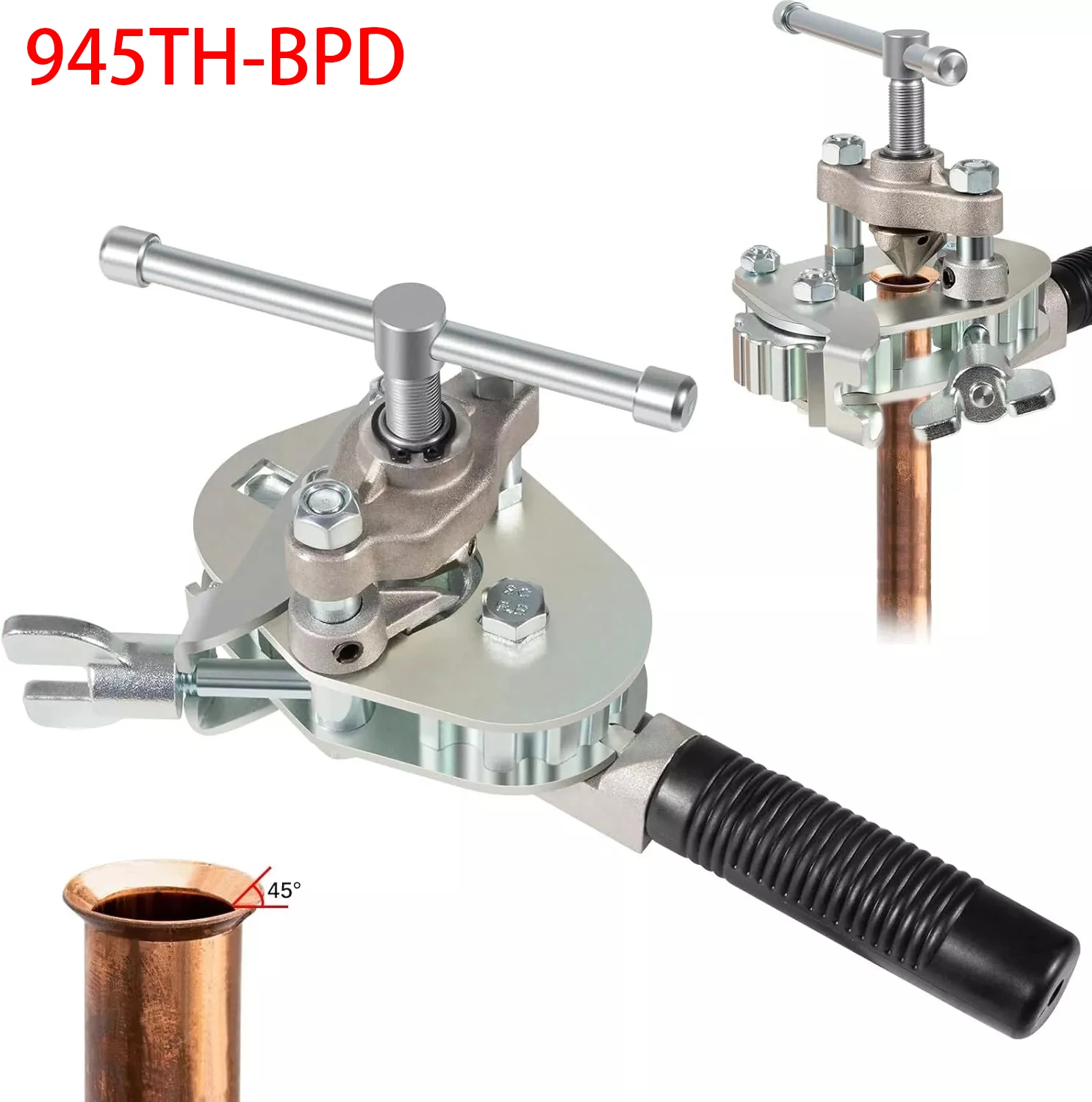 945TH-BPD 45° Manual Rotary Flaring Tool for Soft Metal Tubing, Used With Copper & Aluminum Alloy Tube In Sizes 1/8