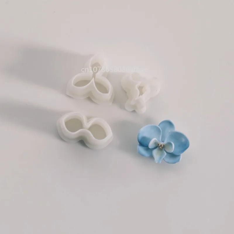 3Pcs/Set Phalaenopsis Flower Petals Polymer Clay Cutters Mold DIY 3D Flowers Earrings Jewelry Pendants Soft Pottery Cutting Die