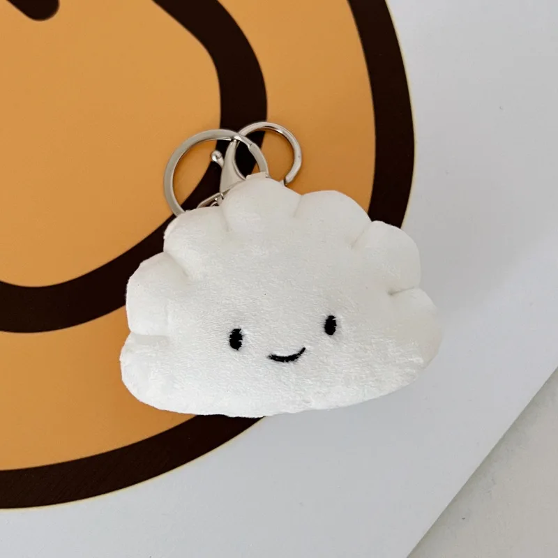 New 10cm Creative Cute Dumpling Plush Toy Doll Kawaii Soft Stuffed Plush Keychain Pendant Kids Backpack Charm Gift