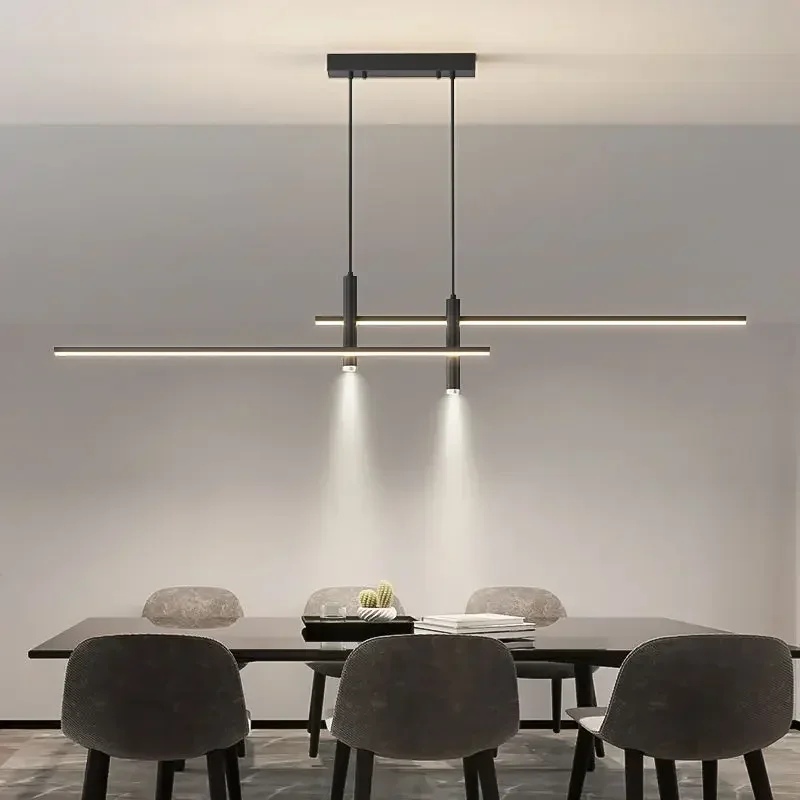 

Modern Minimalist Led Pendant Lights Black Gold for Kitchen Table Dining Room Chandelier Home Decor Lighting Fixture Luster Lamp
