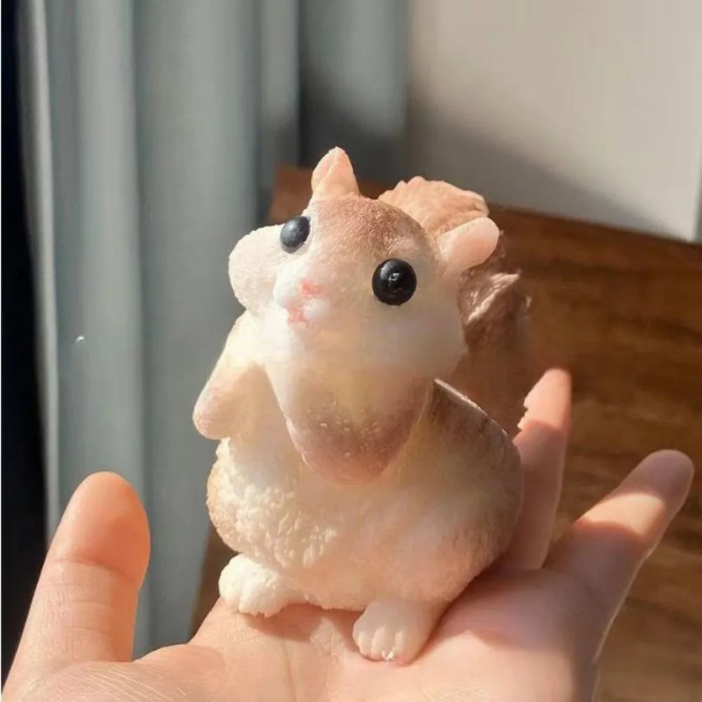 Slow Rebound Squirrel Squeeze Toy Animal Colorful Simulation Cartoon Mini Squirrel Fidget Toy Funny Stress Relief Toy Gifts