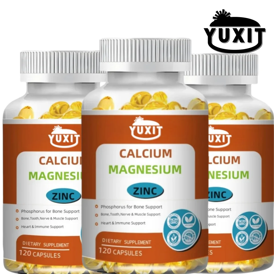 

Supplements, Calcium & Magnesium with Vitamin D-3 and Zinc, Supports Bone Health*, 120 Softgels