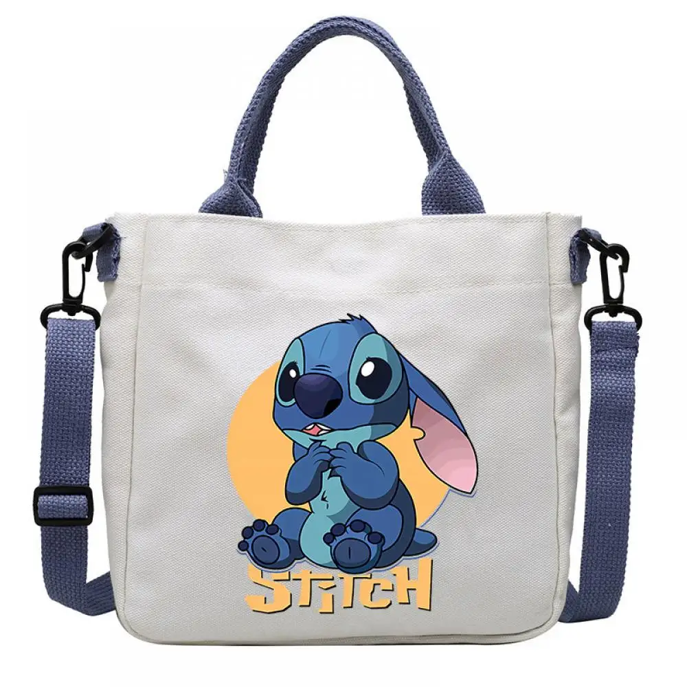 Stitch Cartoon Women Canvas Bag Handbag Student Shoulder Bag Anime Printed Messenger Bag Gift for The Start of The School Season