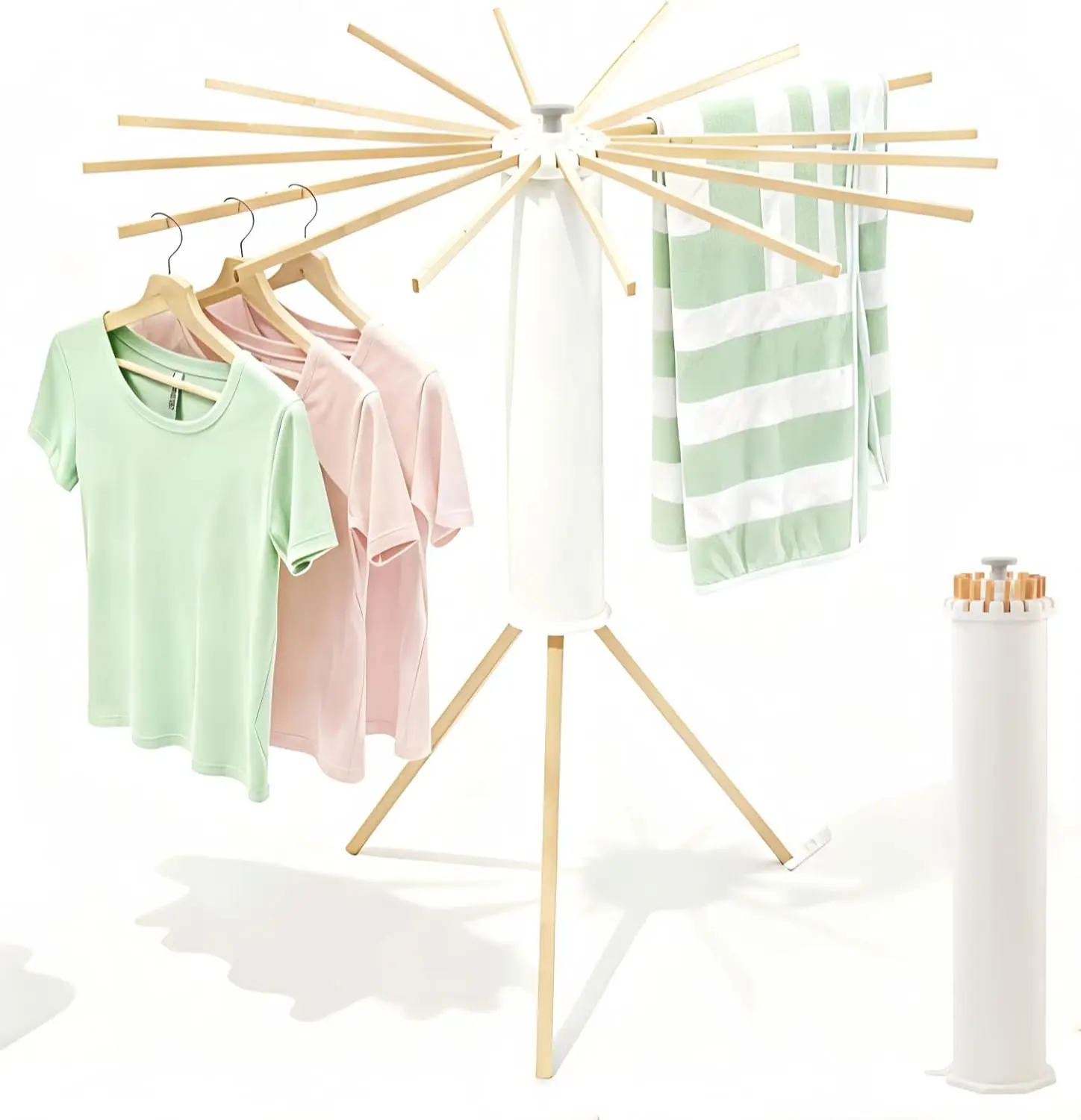 

Portable Foldable Clothes Drying Rack - Space-Saving Laundry Drying Stand for Balcony, Bedroom, Household