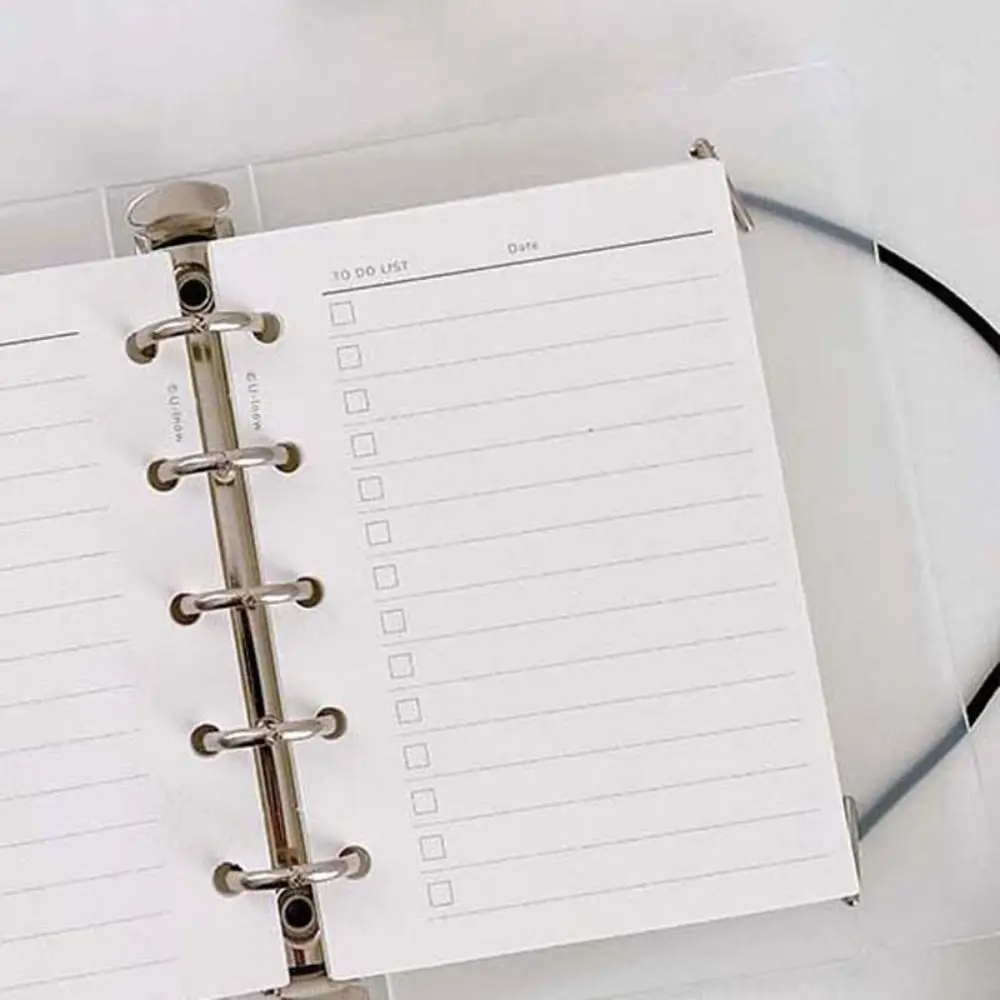 50Sheets M5 A8 Loose-Leaf Notebook Refill Paper Line Grid 5-hole Inner Refill Binder Paper Pages Paper Stationery