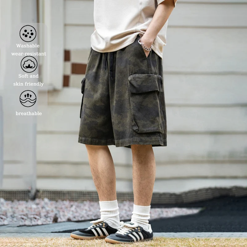 

TFETTERS Brand Camouflage Men's Cargo Shorts Tactical 3D Large Pockets Vintage Outdoor Sports Casual Shorts Summer Arrival 2025
