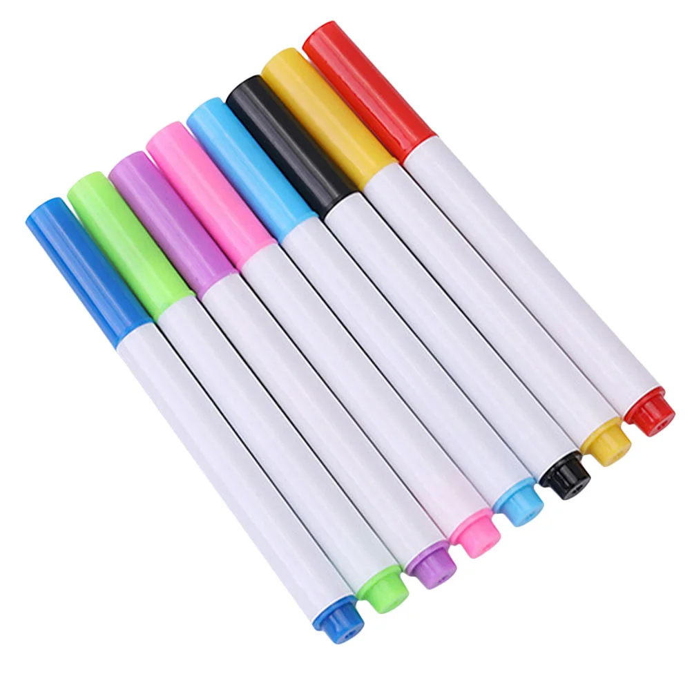 8 Pcs Erasable Whiteboard Marker Pens Small Dry Erase Markers Wipe for Water-based Plastic Child