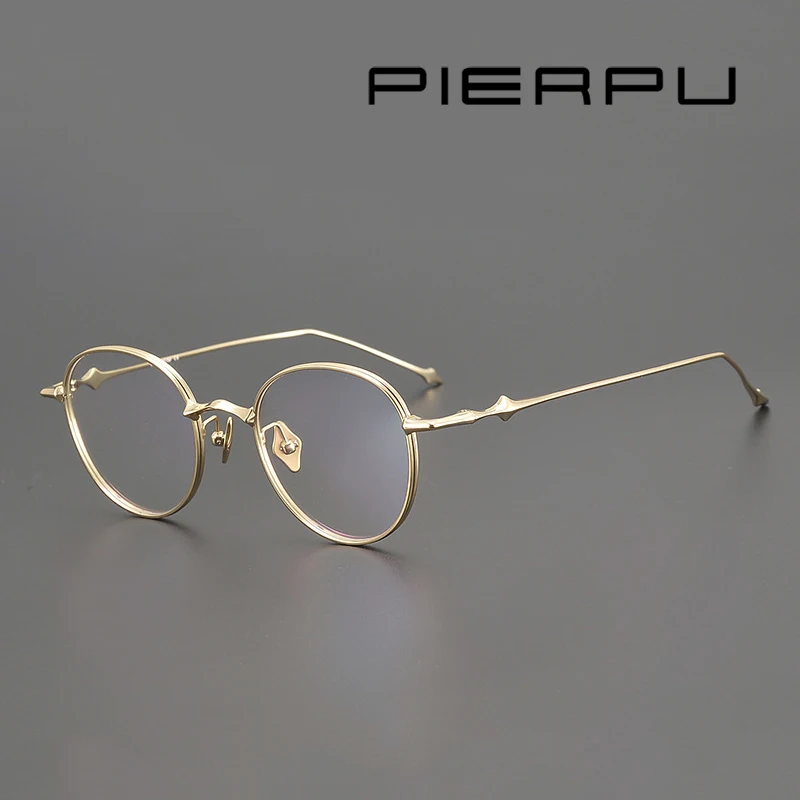 2024 New Korea Style Titanium Eyewear ultralight Retro Optical Glasses Round Frame For Men Women Prescription Myopia Eyeglasses