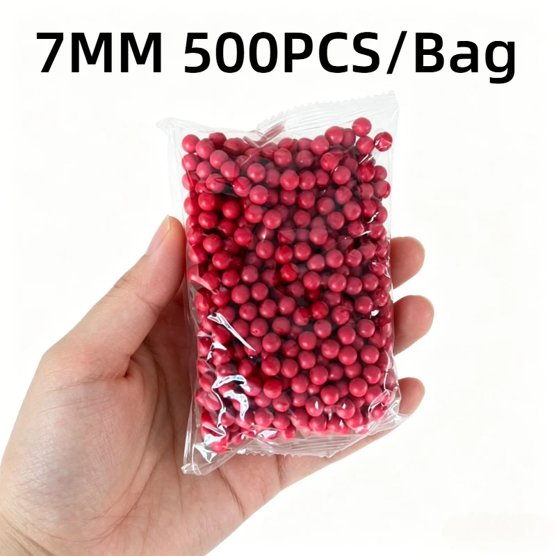 500Pcs/Bag 7MM Red Soft Gel Balls Flexible Toy Refill For Outdoor Activities 1Bag/3Bag/5Bag