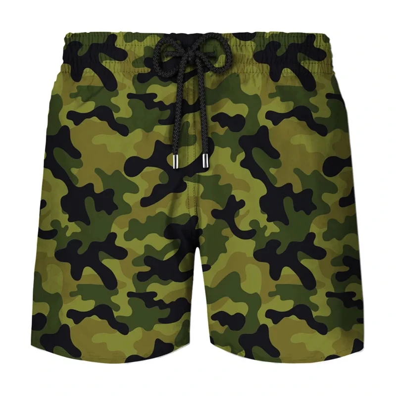 Classic Military Camouflage 3D Printed Short Pants Fashion Running Trunks Army Camo Men Beach Shorts Casual Veteran Gym Shorts