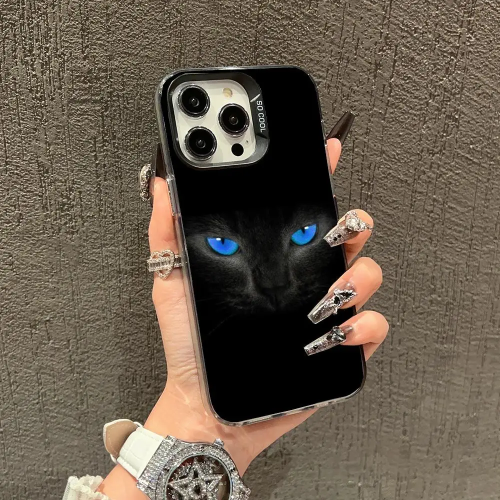

Blue eyes case for iPhone17 16 15 14 13 12 11 Pro/ Max/Plus shock-proof rear cover anti-fingerprint