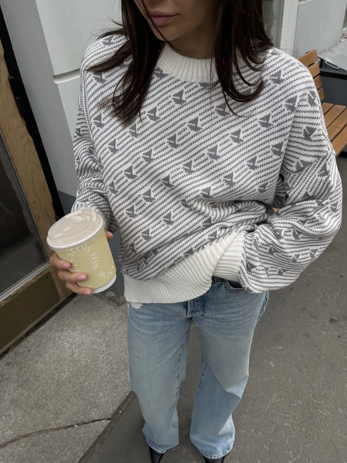 2024 Fashion Women Printing Sweater Autumn Winter Causal O-Neck Knitting Pullover Tops Office Ladies Kint Tops