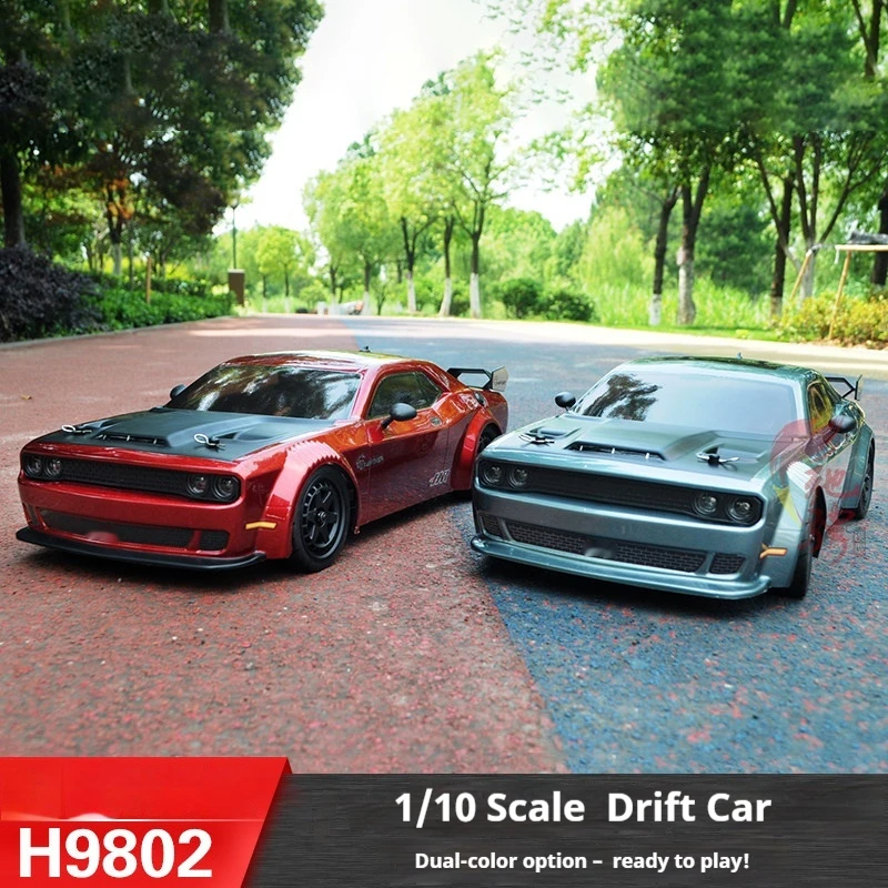 H9802 1/10 Scale 4WD Brushless RC On-Road Car, Electric Flat Chassis Drift Remote Control Racing Hobby Model Vehicle