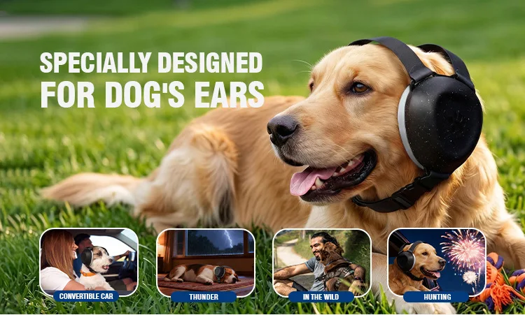 2026 Dog Ear Muffs Noise Canceling Headphones  Thunderstorms Anxiety Relief Calming Hoodie